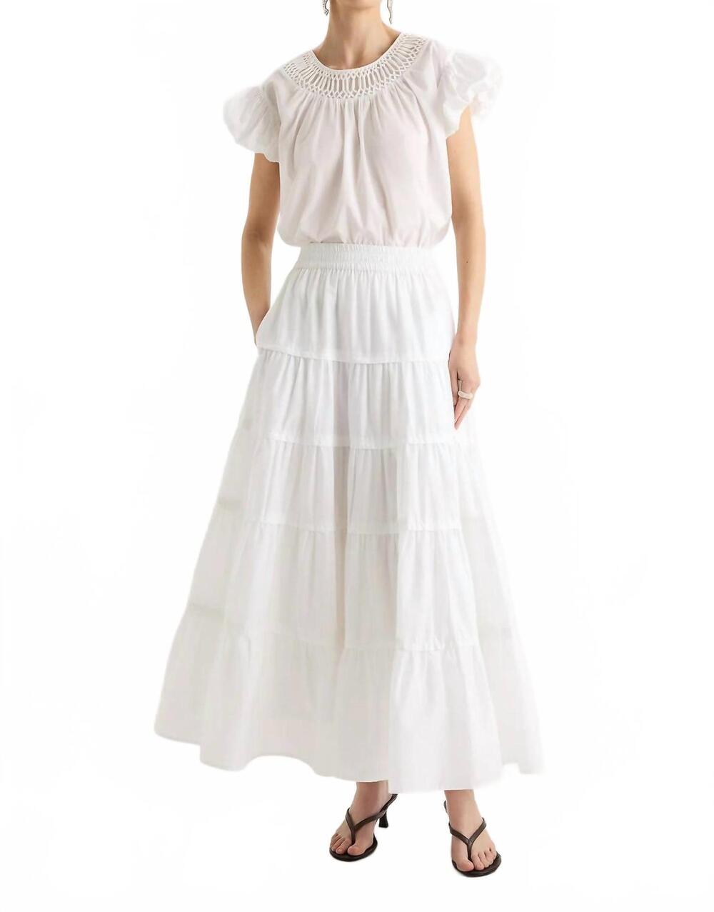 NEW MERLETTE women's hana skirt in white